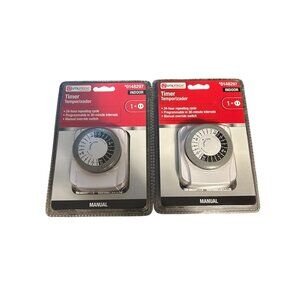2 Utilitech Indoor Timer 24-Hr Repeating Cycle Manual Override Switch